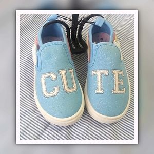 Wonder nation , size 7 kids , adjustable side strap , baby blue | rainbow |cloud